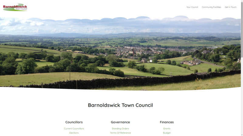 barnoldswick town council website homepage 2020