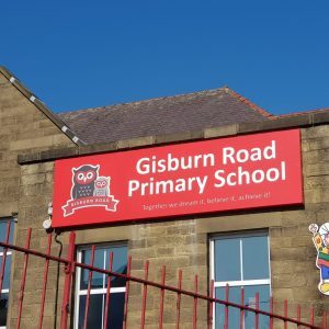 gisburn road school sign