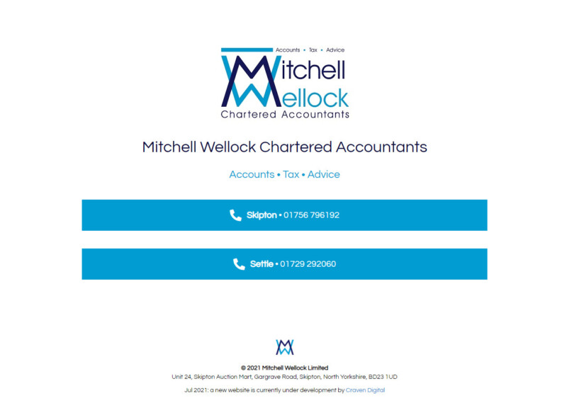 mitchell wellock homepage temporary July 2021